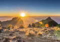 Sunrise over Doi Luang Chiang Dao mountain range in Chiang Mai, Thailand
